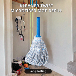 Sunshine <span class=keywords><strong>Kleaner</strong></span> Tela de Microfibra de Alta Calidad, Recambio de Hilo Azul Blanco Plano Metal Algodón Absorbente Cabezal de Tela para Uso Doméstico - Product Image 4