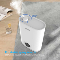 Humidificateur ultrasonique 7L le plus vendu pour la maison et l'hôtel avec diffuseur d'arômes, brume chaude, garantie 1 an