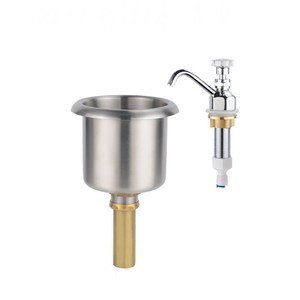 Fregadero de barra mini de acero inoxidable con un solo orificio, superficie pulida y válvula de latón para uso en cocina - Product Image 3