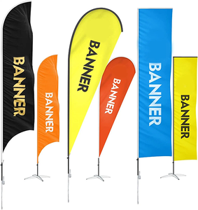 High Quality Polyester Print Feather <b>Flags</b> Custom Logo Tear Drop <b>Flag</b> Teardrop Outdoor Advertising Beach <b>Flag</b> Banner - Product Image 5