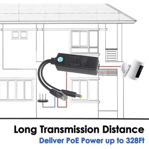 ตัวแยกสัญญาณ PoE 48V เป็น 12V DC สำหรับโทรศัพท์วิดีโออินเตอร์คอม IP - Product Image 2