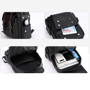 Fashion Style Pu Soft Surface Large Capacity Student Leather <b>Backpack</b> Men Bag Sports Leisure Waterproof <b>Backpack</b> - Product Image 4