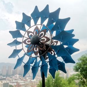 Sıcak satış yeni varış benzersiz tasarım Metal sanat el yapımı 360 derece rotasyon güneş lambası LED ışık Up 3 D rüzgar Spinners heykel - Product Image 4