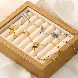 FY joyería de <span class=keywords><strong>moda</strong></span> cadena de Satélite creativa minimalista Concha de Oro mariposa dedo pulsera anillos conexión joyería de mano - Product Image 4