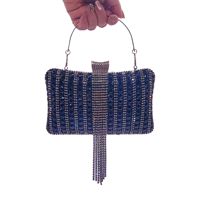 Sac de soirée personnalisé orné de diamants, sac à main à pampilles en strass, sac de maquillage, sac de mode en gros d'usine