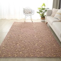 Tapis de luxe géométrique en fausse fourrure de lapin dorée, fabriqué à la machine, antidérapant, décoratif, pour chambre d'adolescent