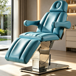 Superbe mobilier de salon moderne neuf d'usine, lit de soin électrique à 3/4 moteurs, fauteuil de spa, table de massage réglable en hauteur en PU - Product Image 6