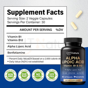 Chtnature Energiesupplementen R Alfa-Liponzuur Vitamine B1 B12 Ala Alfa-Liponzuur Capsules - Product Image 3