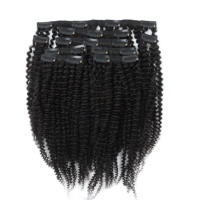 Extensions de cheveux humains vierges brésiliens 100% Remy à clipser, invisibles et sans couture, vente en gros