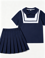 Robe de chœur plissée personnalisée style britannique pour filles, uniforme scolaire primaire, confortable, en polyester mat 100%, service ODM