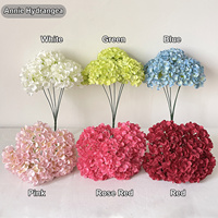 Fleurs d'hortensia artificielles HGA en gros, hortensias artificiels réalistes pour la décoration de table de salon, vente directe d'usine