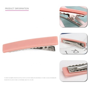 Wholesale Cheaper Acrylic Hair <strong>Clips</strong> No-slip <strong>Silver</strong> Metal Alligator <strong>Clip</strong> Fashion Colors Acrylic Alligator Hair <strong>Clips</strong> - Product Image 3