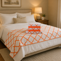 Parure de lit de luxe en microfibre 200TC, super douce et facile d'entretien, toutes saisons, pour hôtel, taille Queen, imprimée, moderne et durable, vente en gros