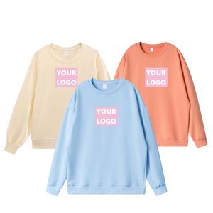 French Terry Cropped Hoodie Oem Customize Hoodie Set Unisex Oversized Hoodie With Logo - Product Image 2