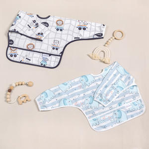 Baberos Impermeables para Bebés, Baberos Tipo Bandana con Mangas Completas para Niñas, Baberos para Saliva, Paños para Eructos para Niños Recién Nacidos, Slabbetjes - Product Image 2