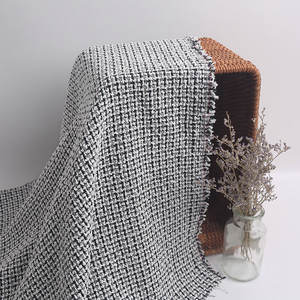 Jacquard chinês Tecido Pequeno Perfumado Preto Branco Tweed Pano De Lã Metálico Característica Tecido para Casaco Casa Têxteis Sacos Casamentos - Product Image 3