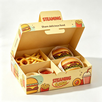 Emballage de restauration rapide en gros pour hamburgers, snacks, frites à emporter – Boîte personnalisée pour hamburgers, sandwichs et frites – Emballage de restaurant