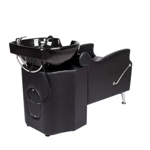 Sillón Reclinable Moderno para Lavacabezas de Cerámica con Reposapiés Extraíble para Salón de Belleza y Barbería - Product Image 3