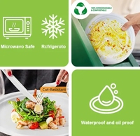 Assiettes rondes en bagasse de 10 pouces, écologiques, blanches, jetables, en fibre de canne à sucre, pour la restauration, les fêtes et les hôtels