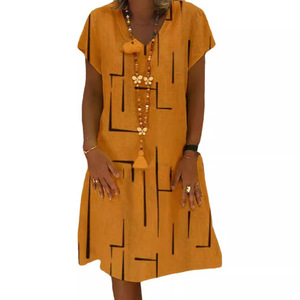 Robe à col en V imprimée <span class=keywords><strong>Vova</strong></span> <span class=keywords><strong>grande</strong></span> <span class=keywords><strong>taille</strong></span> pour femmes, vente chaude - Product Image 5