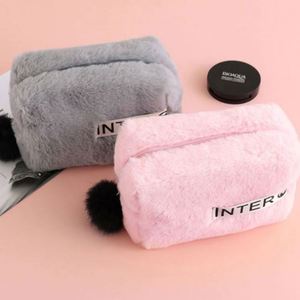Lovely Style Traveling Fashional Plush Multi-functional Cosmetic Bag for Women <b>Storage</b> <b>Make</b> <b>up</b> Bag - Product Image 3