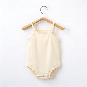 Ropa de <span class=keywords><strong>Verano</strong></span> sin Mangas para Bebés Recién Nacidos, 95% Bambú, 5% Elastano, Impresión Personalizada, Unisex, Mameluco para Bebés - Product Image 2
