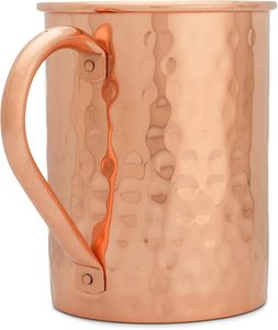 Tasse en cuivre de qualité supérieure avec extérieur poli, durable et léger, idéale pour bar de cuisine et utilisation en extérieur, facile à nettoyer - Product Image 6