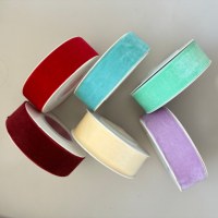Ruban en velours de luxe pour la fabrication de nœuds décoratifs personnalisés pour sapins de Noël, emballage cadeau, guirlandes et décoration intérieure