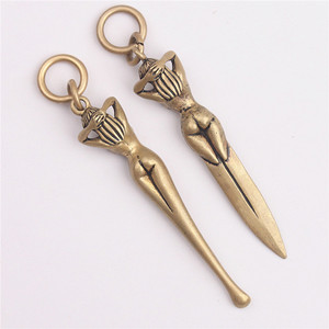 Brass Ear Pick Keychain Creative Pendant For Men And Women Gift - Product Image 4