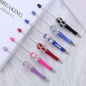 Custom DIY Rhinestone Beaded Pens, Handmade Diamond Sugar <b>Cube</b> Ballpoint Pens for Gifts, Promotional Office Supplies - Product Image 1