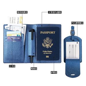 Funda de Pasaporte de Cuero con Logotipo Personalizado, Cubierta de Pasaporte de PU y Etiqueta de Equipaje, Porta Pasaportes con Etiqueta de Equipaje - Product Image 2