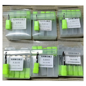 Fresa de un solo filo de carburo de 3.175/4/6/8/10mm para CNC, para grabado y corte de paneles de aluminio y plástico - Product Image 4
