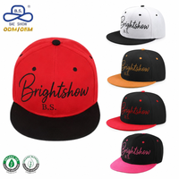 Gorra de Béisbol Snapback de Dos Tonos, Negra y Roja, con Logotipo Personalizado, Estilo Hip Hop, Unisex, para un Look Urbano