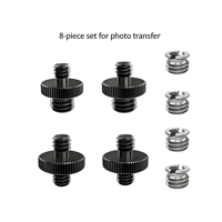 Adaptateur mâle-mâle 1/4 3/8, insert métallique pour support de lampe, écrou de rotation mutuelle, vis de conversion – Fourniture directe usine