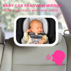 Espejo Retrovisor para Bebé con Luz LED, Ajustable, Antirroturas, Gran Angular, para la Seguridad del Asiento Trasero del Automóvil - Product Image 4
