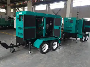 Free Energy Portable Standby 30kva 24kw Mobile Sound Proof Diesel Generator Set With Trailer By Yuchai 4D24TG2/A For Home Use