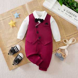 Elegante Conjunto Formal <span class=keywords><strong>2</strong></span> en 1 <span class=keywords><strong>para</strong></span> Bebés Niños <span class=keywords><strong>de</strong></span> Otoño, <span class=keywords><strong>para</strong></span> Niños <span class=keywords><strong>de</strong></span> 1 Mes a 1 Año - Product Image 2