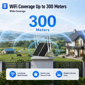 Routeur solaire 4G Wistino 30W avec double panneau 30000mAh, système de <span class=keywords><strong>surveillance</strong></span> par caméra, caméra IP extérieure double bande 5GHz 2,4GHz - Product Image 4