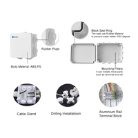 Boîtier de jonction de câbles en plastique ABS personnalisé ZCEBOX, boîtier électronique extérieur étanche IP65, boîte de jonction de câbles électriques