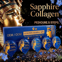Kit de Spa Détoxifiant pour les Pieds à l'Extrait Végétal Naturel et au Collagène Doré, Doux pour la Peau, Effet Bulle, Vente en Gros pour Fournitures Onglerie
