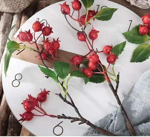 ผลไม้ประดิษฐ์ที่เหมือนจริงมาก กิ่งผลเบอร์รี่ป่าปลอม สำหรับตกแต่งบ้าน ห้อง ร้านอาหาร ร้านกาแฟ ทั้งภายในและภายนอกอาคาร - Product Image 1