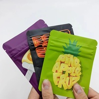 Échantillon gratuit de sacs en mylar refermables anti-odeur Soft Touch 4x6 avec logo Ziplock, pochettes en mylar 3,5g à l'épreuve des enfants