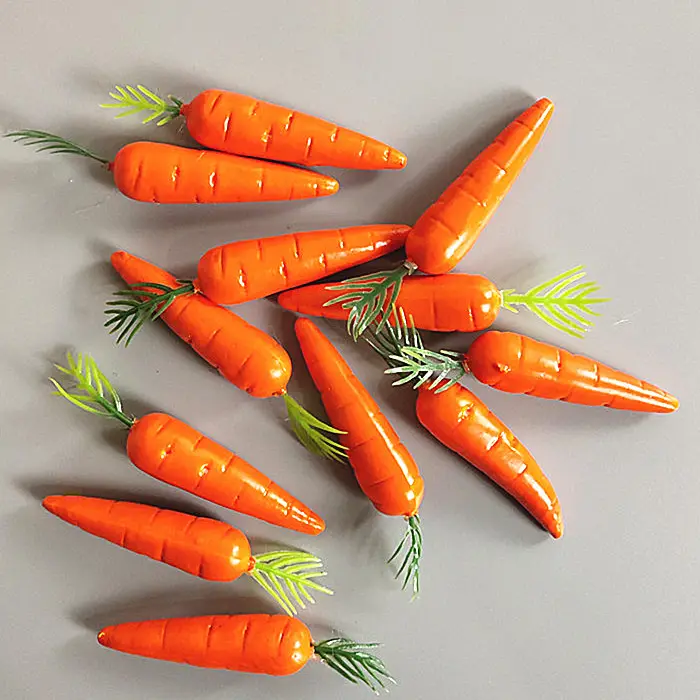 Craft Kids Gift Favor Easter Bunny Party Decoration for Home Prop Easter Simulation Carrot Artificial Carrot