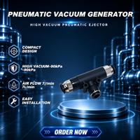 Générateur de vide à échappement latéral VUH05-44J, aspiration d'entrée 4 mm, port d'échappement externe 6 mm, éjecteur d'air pneumatique pour système de vide