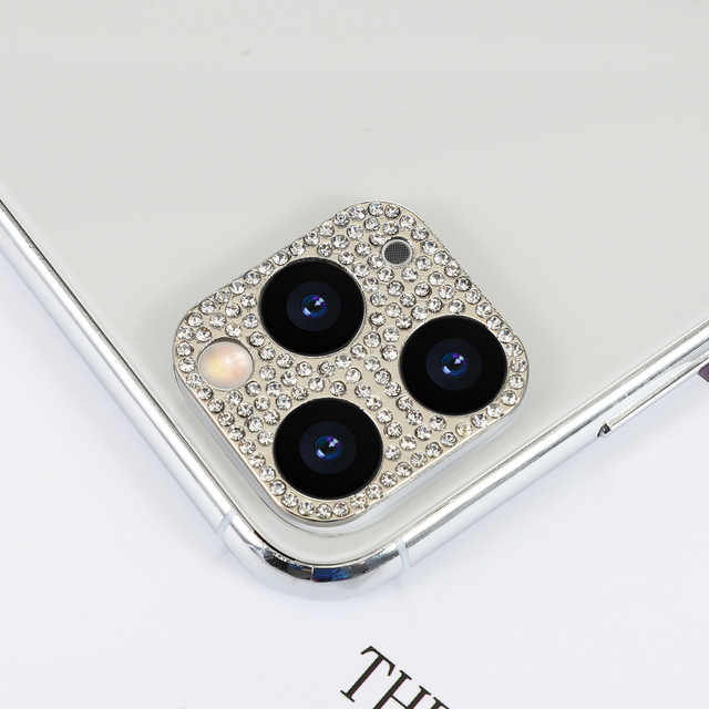 Bling Rhinestone Back Phone Lens Cover Shiny Mobile Lens Camera Protector for iphone 13 12 11 Pro Max 14