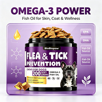 OEM/ODM – Nouvelles Friandises à Mâcher Naturelles Anti-Puces et Tiques pour Chiens avec Huile de Poisson Oméga-3 + Levure de Bière + Graines de Citrouille