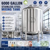 Cuve de mélange et d'agitation de grande capacité de 6000 gallons avec agitateur pour le traitement du shampoing, du revitalisant, des cosmétiques et des produits chimiques liquides
