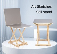 Chevalet de table Huixishi en bois de hêtre, 60x80cm, hauteur réglable 13cm, pour studio d'art, chaise de peinture, cadre métallique, photographie