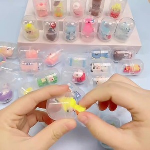 Most Popular Mixed Cartoon Gashapon Capsule Ball Transparent Plastic <b>Small</b> Figure Promotional Toys for Vending Machines - Product Image 5