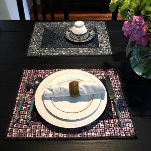Mantel Individual Rectangular con cuentas de concha de lujo de gran oferta para mesa de comedor de boda y decoración de vacaciones en casa - Product Image 4